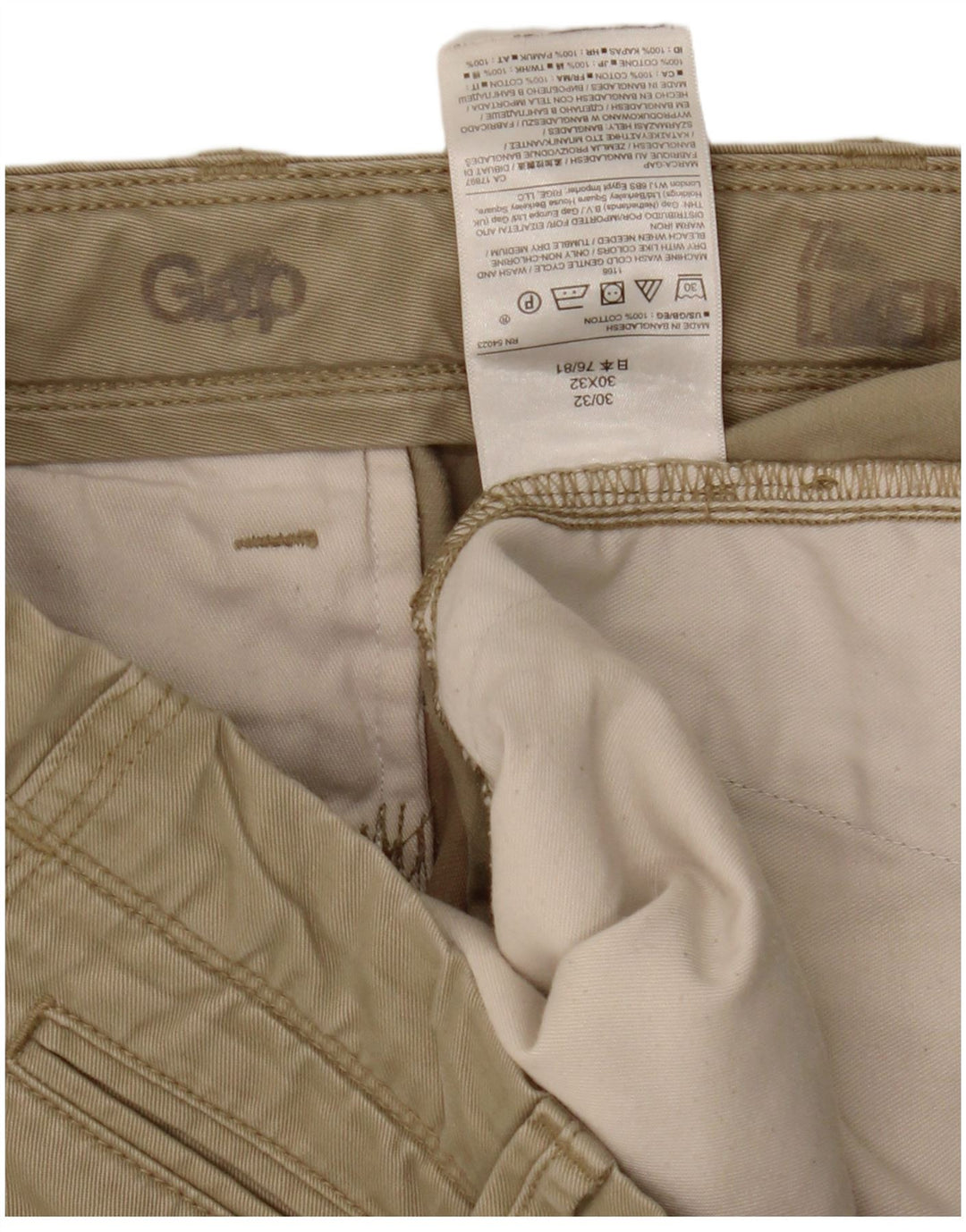 Gap Mens Chino Shorts W30 Medium Khaki Cotton