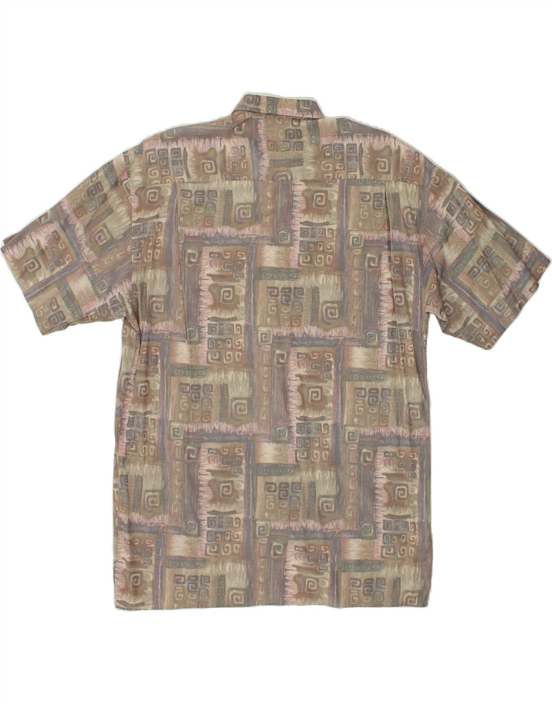 NEW FAST Mens Abstract Pattern Short Sleeve Shirt Size 41/42 Large Khaki | Vintage New Fast | Thrift | Second-Hand New Fast | Used Clothing | Messina Hembry 