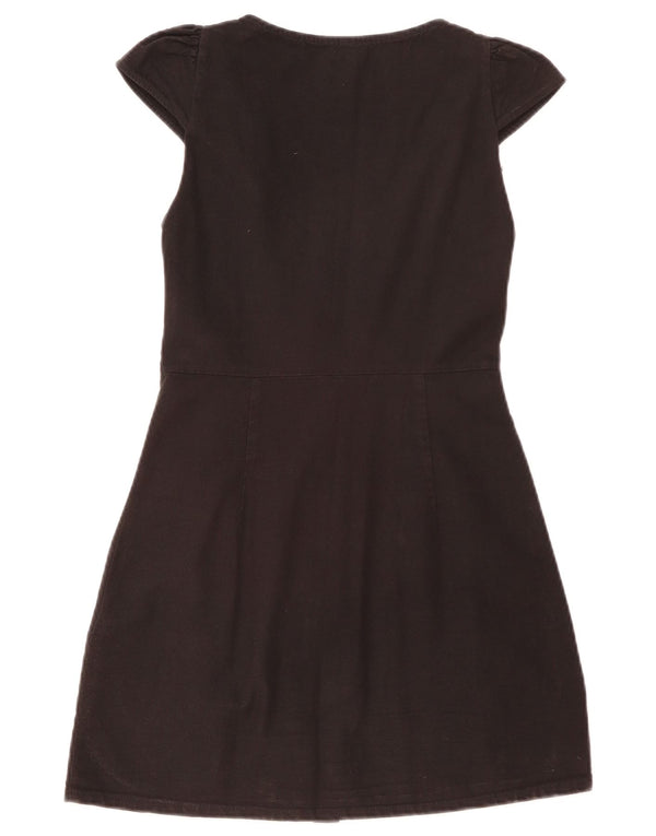 Zara Womens Shirt Dress UK 8 Small Black Cotton