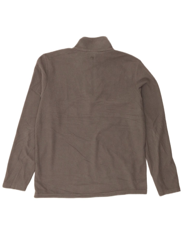 Mountain Warehouse Mens Zip Neck Fleece Jumper Small Grey Polyester Sports