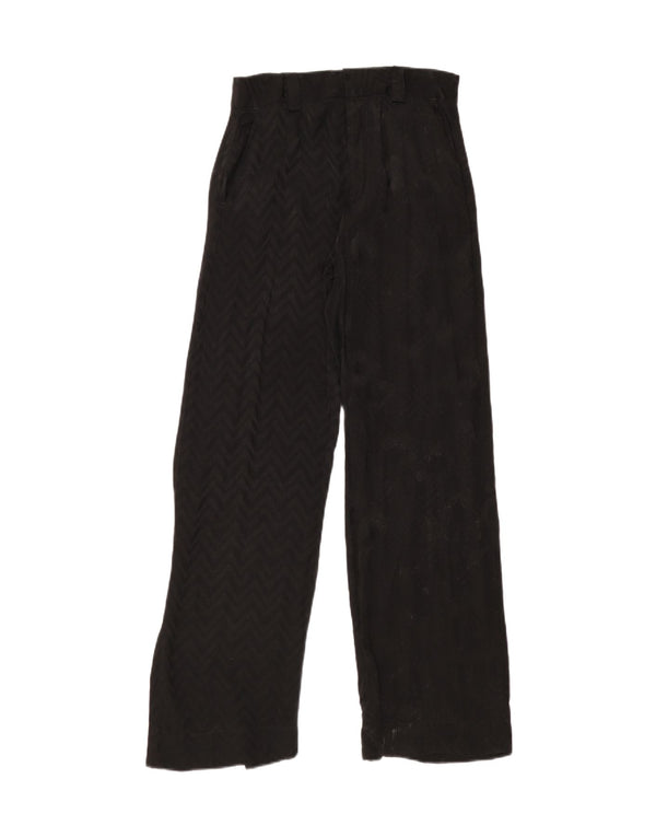 Desigual Womens Wide Leg Chino Trousers EU 36 Small W28 L30 Black Patchwork
