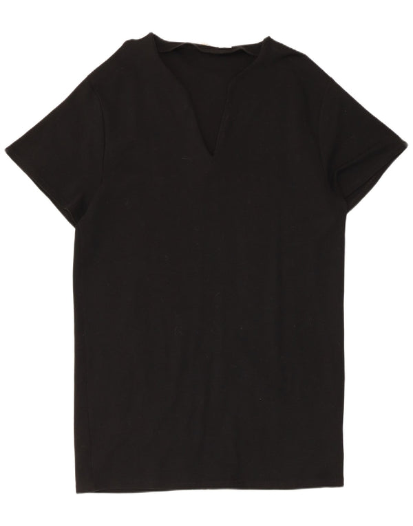Zara Womens T-Shirt Dress UK 14 Medium Black