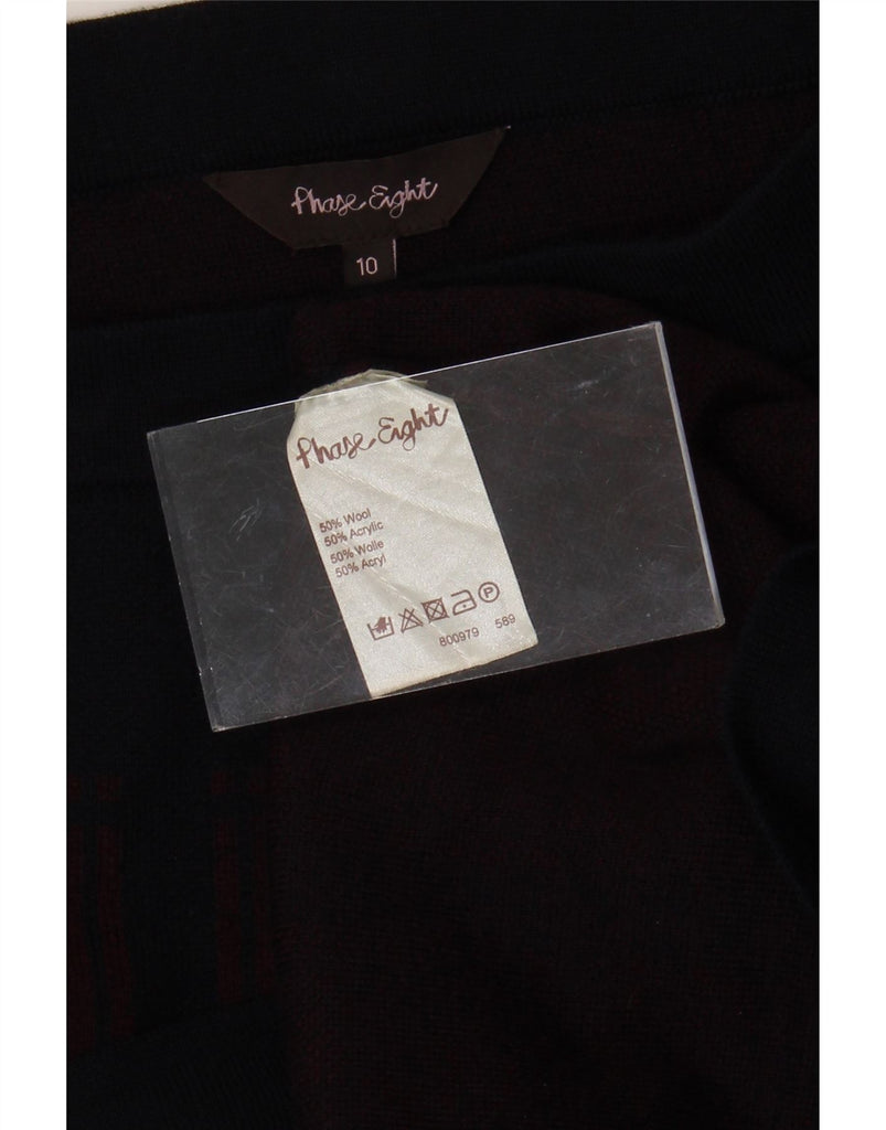 PHASE EIGHT Womens Wrap Skirt UK 10 Small W28  Navy Blue Plaid Wool Vintage Phase Eight and Second-Hand Phase Eight from Messina Hembry 