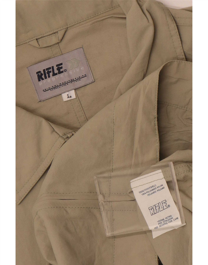 Rifle Mens Bomber Jacket UK 40 Large Green Polyamide