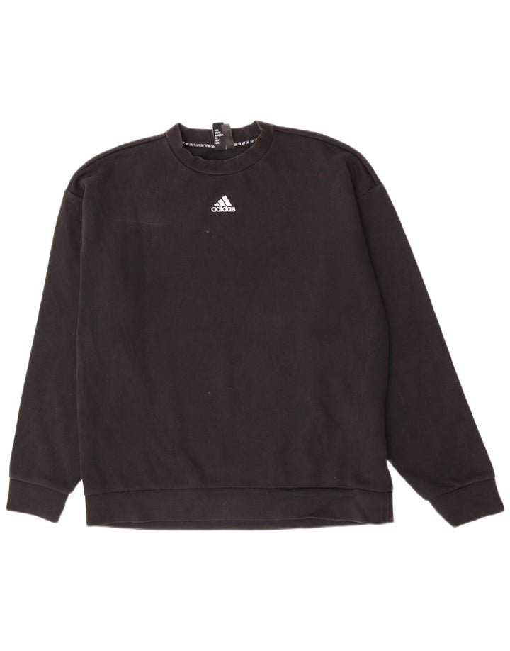 Adidas Mens Sweatshirt Jumper Large Black Cotton