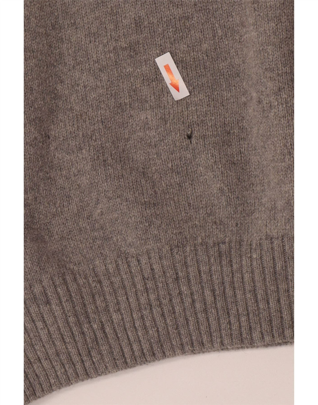 Murphy & Nye Mens V-Neck Jumper Sweater Large Grey Wool