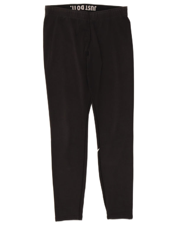 Nike Womens Graphic Leggings UK 14 Large  Black Cotton