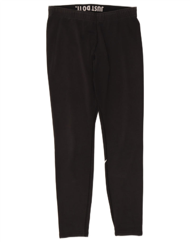 Nike Womens Graphic Leggings UK 14 Large  Black Cotton