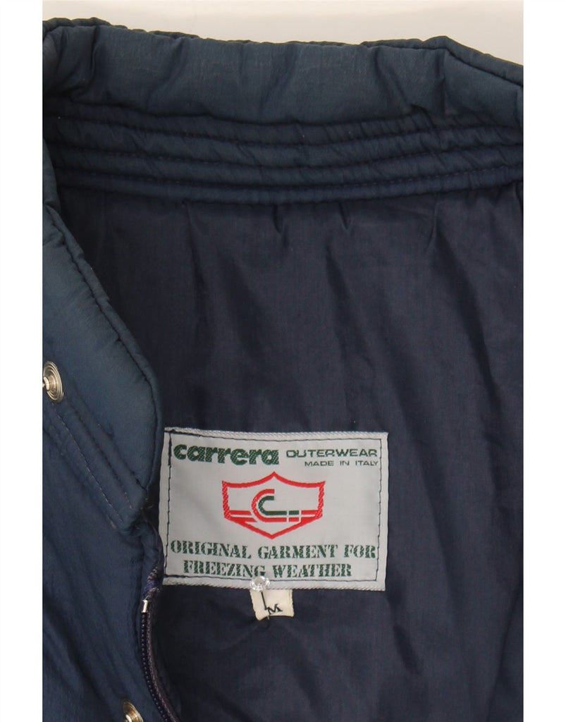 CARRERA Mens Windbreaker Jacket UK 38 Medium Navy Blue Polyamide Winter Vintage Carrera and Second-Hand Carrera from Messina Hembry 