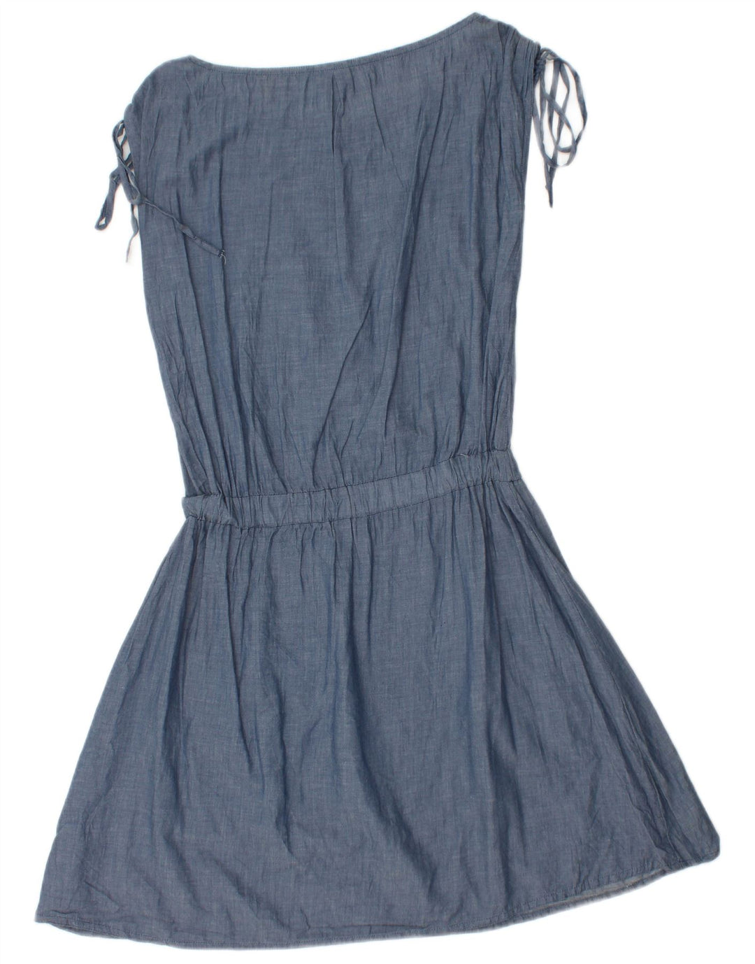 CONVERSE Womens Sleeveless A-Line Dress UK 10 Small Blue Cotton