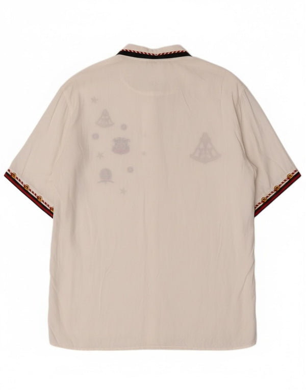 Marina Yachting Womens Graphic Shirt Blouse UK 16 Large White Nautical