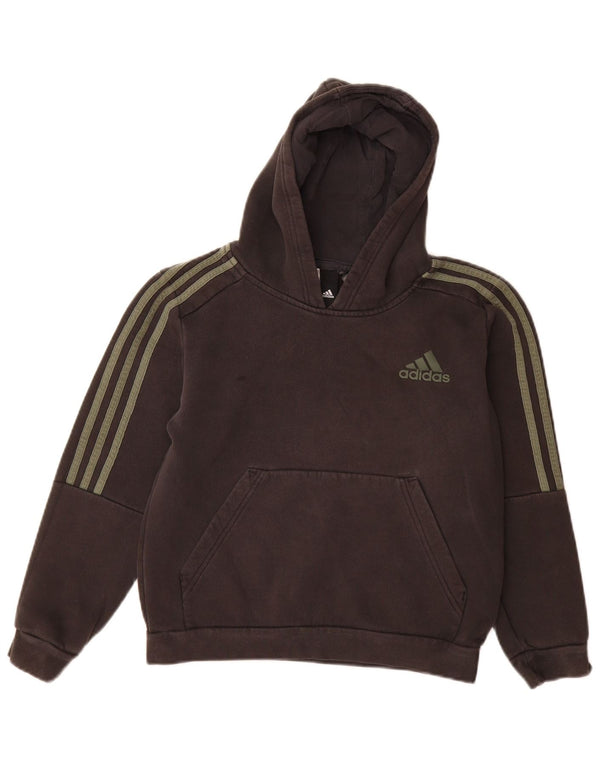 Adidas Boys Hoodie Jumper 11-12 Years Black Cotton