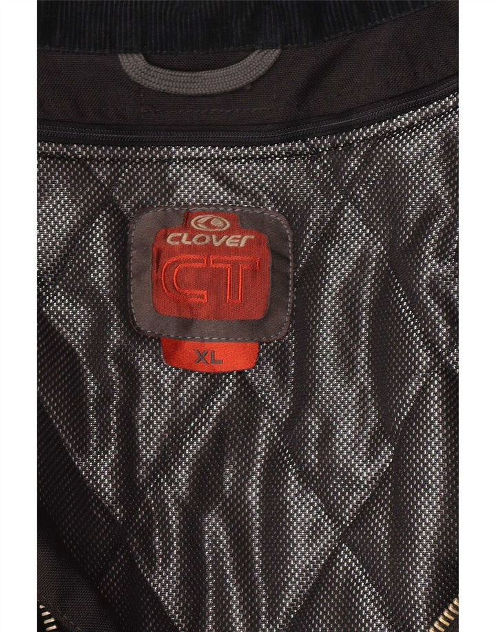 Clover Mens Racer Jacket UK 42 XL Black Polyamide
