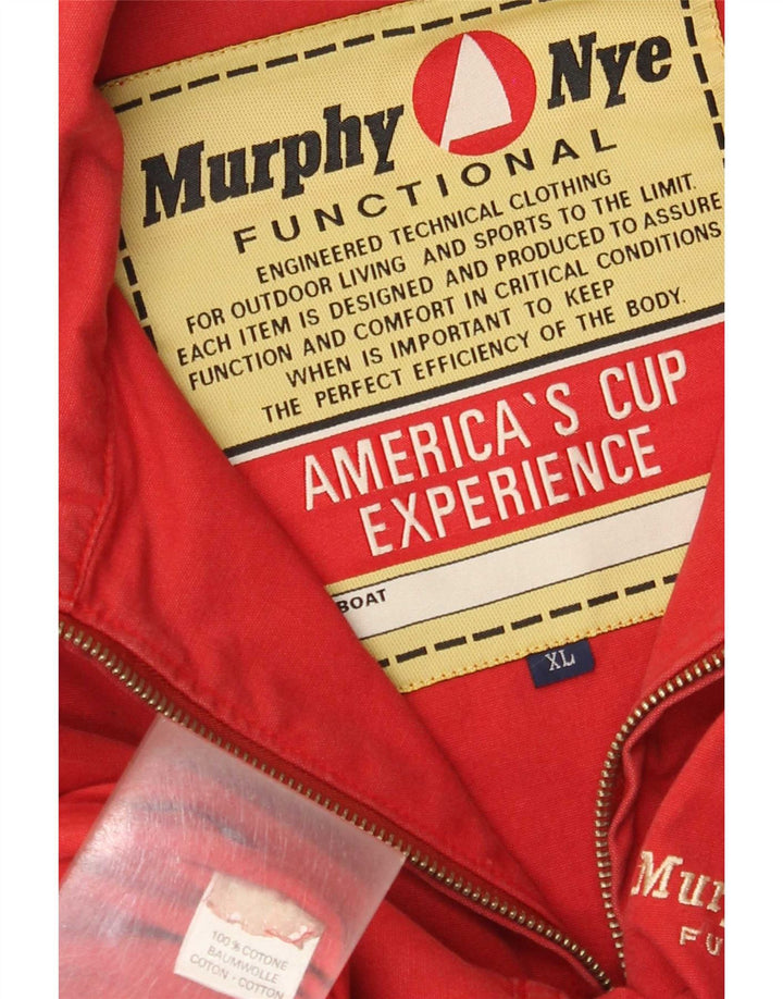 Murphy & Nye Mens Windbreaker Jacket UK 42 XL Red Cotton