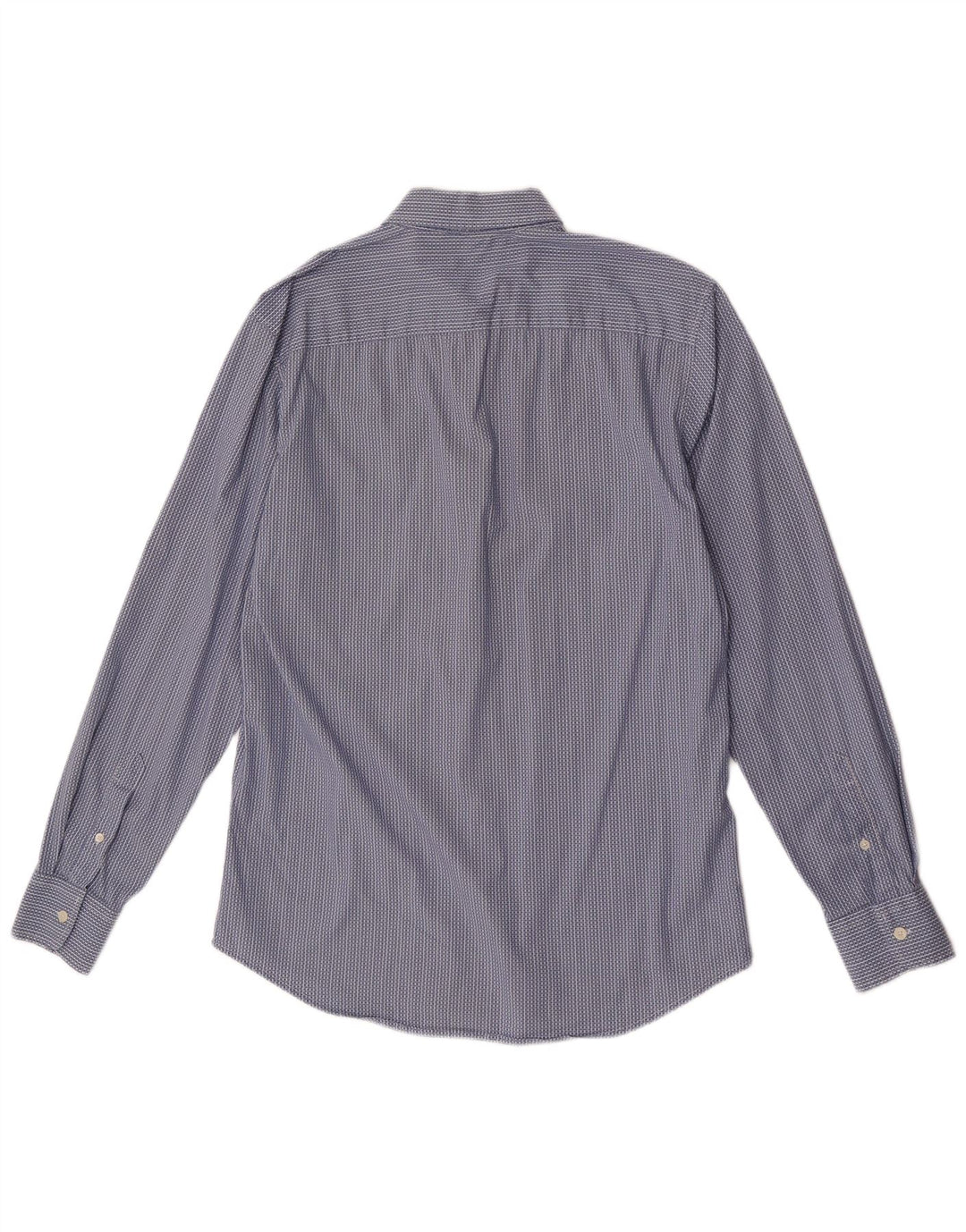 Benetton Mens Shirt Large Blue Striped Cotton