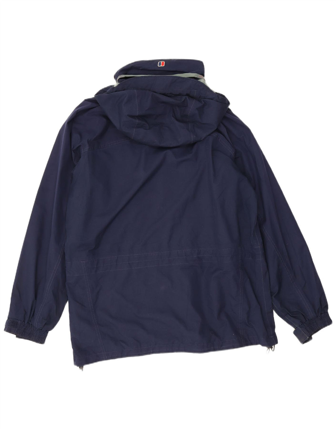 Berghaus Mens Hooded Rain Jacket UK 40 Large Navy Blue Nylon