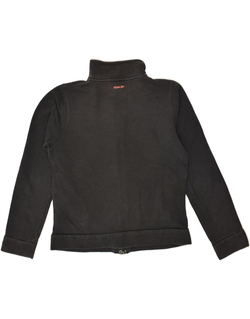 REEBOK Womens Tracksuit Top Jacket UK 14 Large Black Colourblock Cotton | Vintage Reebok | Thrift | Second-Hand Reebok | Used Clothing | Messina Hembry 