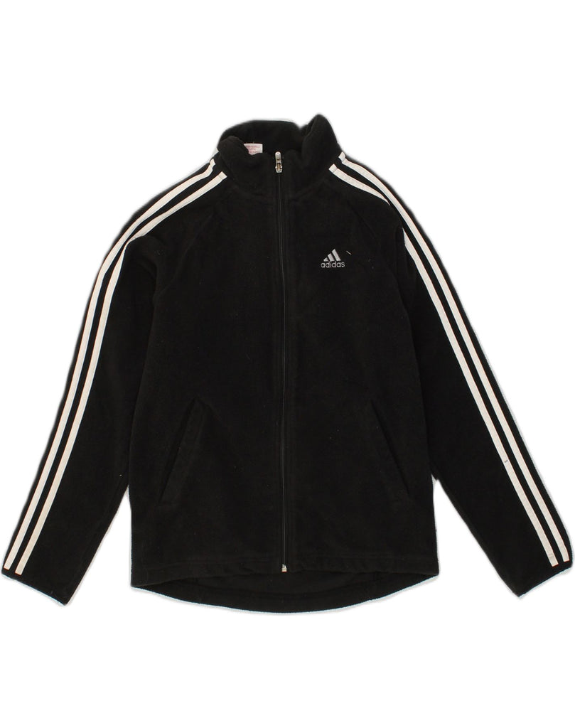 ADIDAS Boys Clima 365 Fleece Jacket 11-12 Years Black Polyester | Vintage Adidas | Thrift | Second-Hand Adidas | Used Clothing | Messina Hembry 