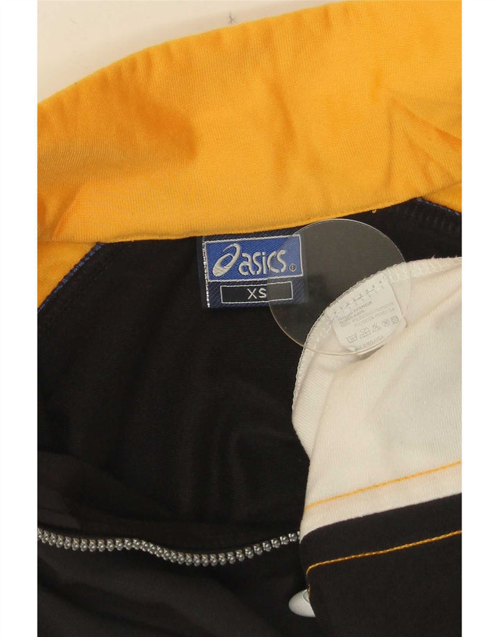 Asics Mens Graphic Tracksuit Top Jacket XS Black Colourblock Polyester