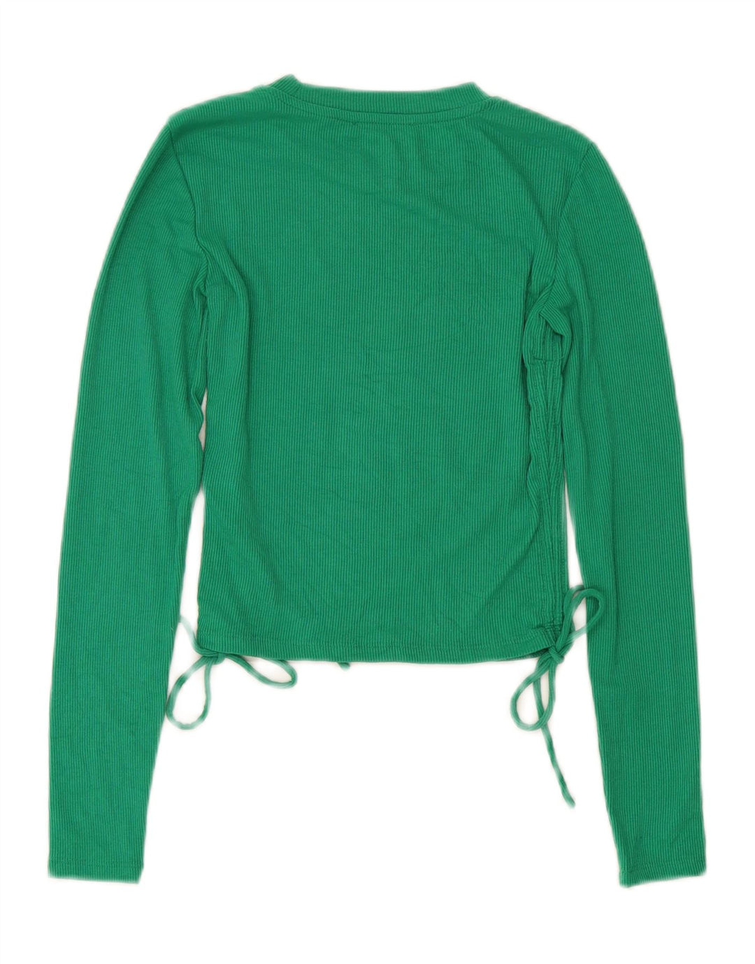 ZARA Womens Crop Top Long Sleeve UK 8 Small Green