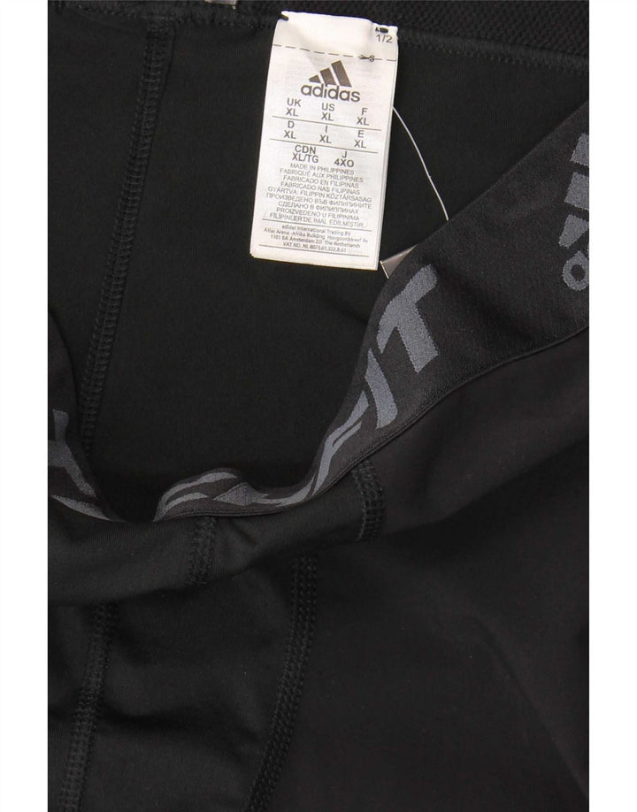 Adidas Mens Climalite Graphic Leggings XL Black Polyester