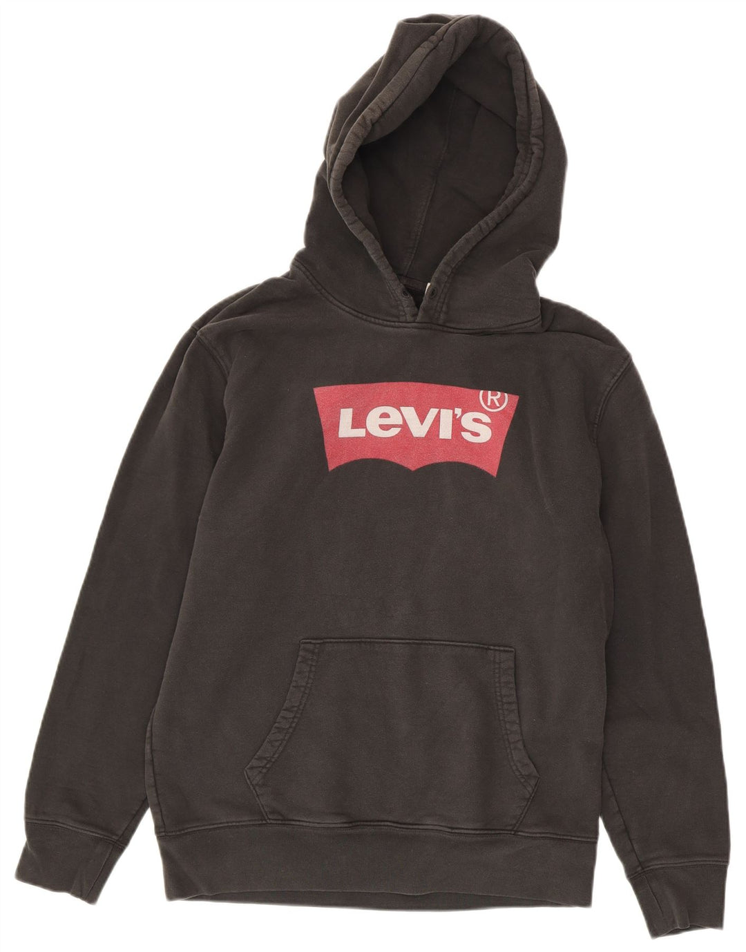 Levi's Mens Standard Graphic Hoodie Jumper Medium Black Cotton