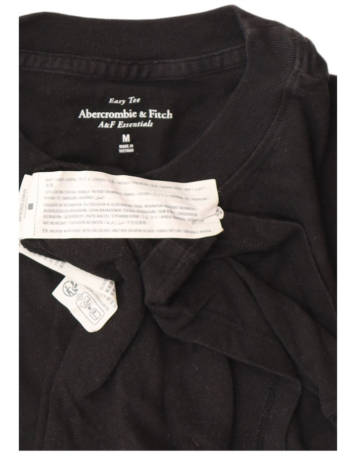 Abercrombie & Fitch Mens T-Shirt Top Medium Black Cotton
