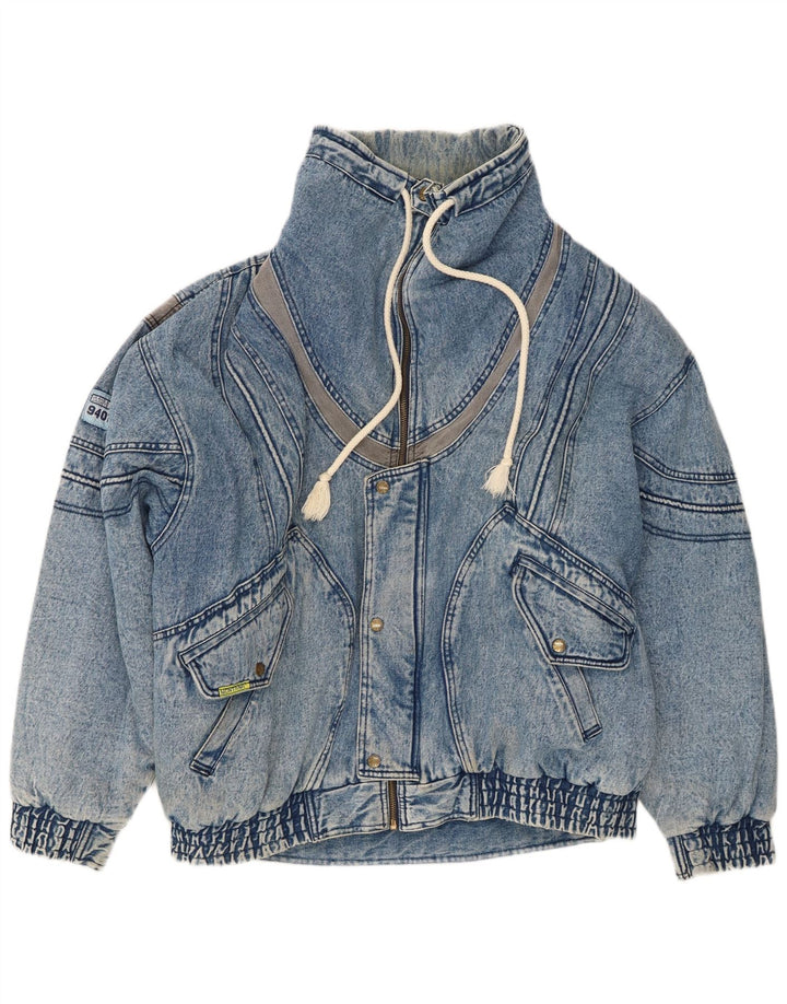 MONTANA Womens Oversized Denim Jacket UK 18 XL Blue Cotton