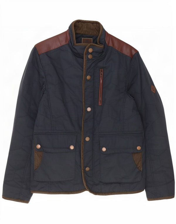 Timberland Mens Earthkeepers Quilted Jacket UK 40 Large Navy Blue