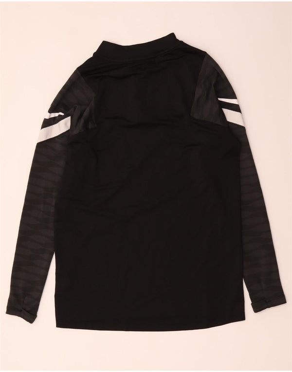 Nike Mens Dri Fit Zip Neck Pullover Tracksuit Top Medium Black Colourblock