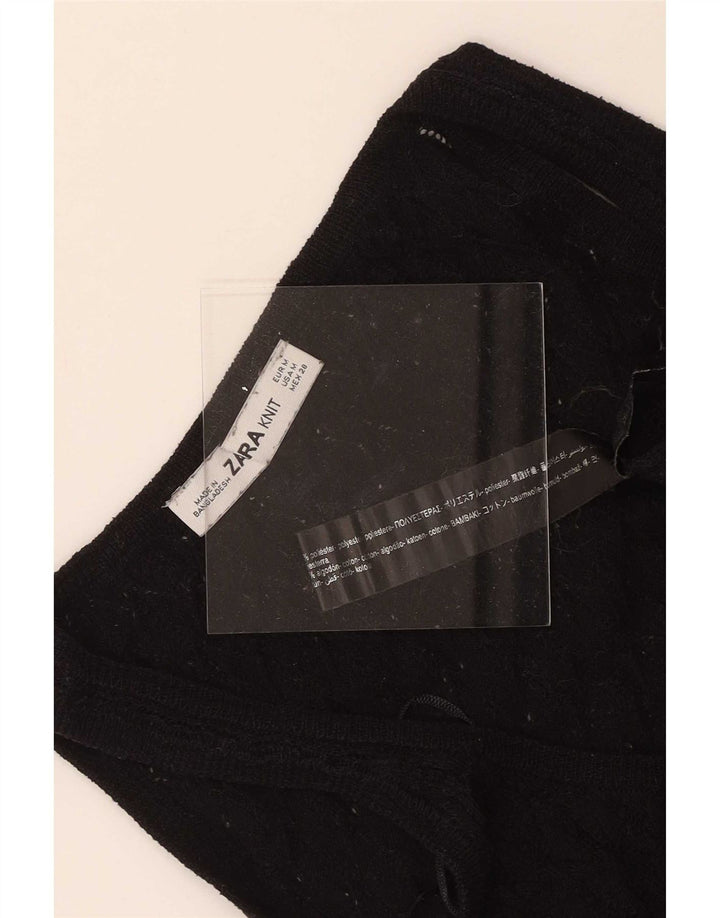 Zara Womens Vest Tank Top UK 12 Medium Black Polyester