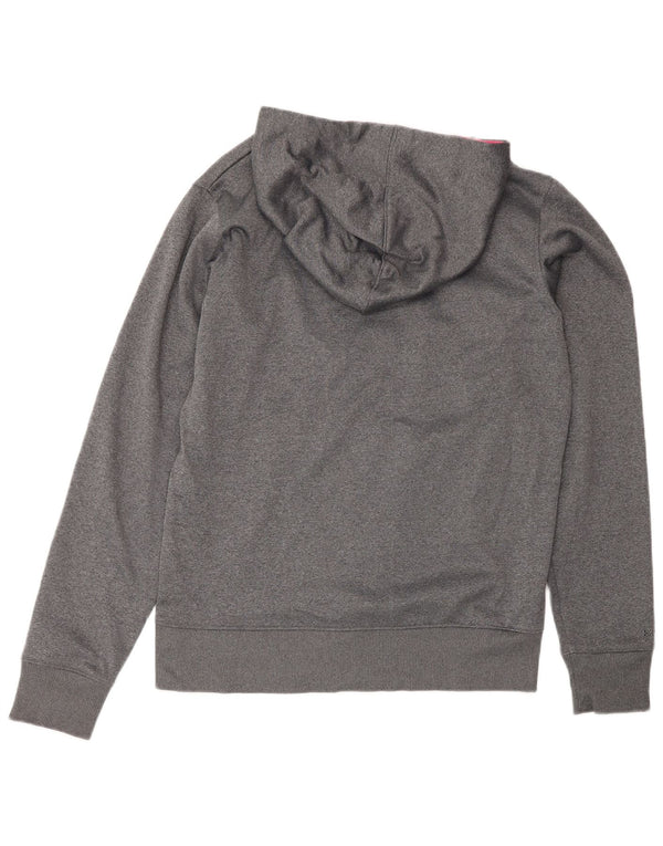 UNDER ARMOUR Womens Cold Gear Graphic Hoodie Jumper UK 10 Small Grey
