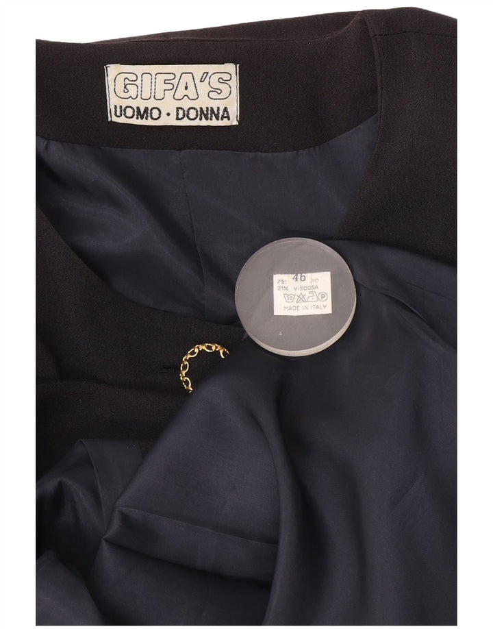 Vintage Womens Longline 5 Button Blazer Jacket IT 46 Large Navy Blue