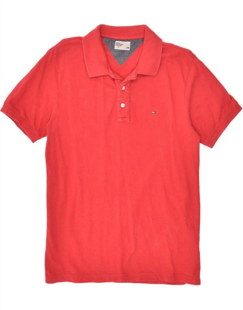 TOMMY HILFIGER Mens Polo Shirt Medium Red Cotton | Vintage Tommy Hilfiger | Thrift | Second-Hand Tommy Hilfiger | Used Clothing | Messina Hembry 