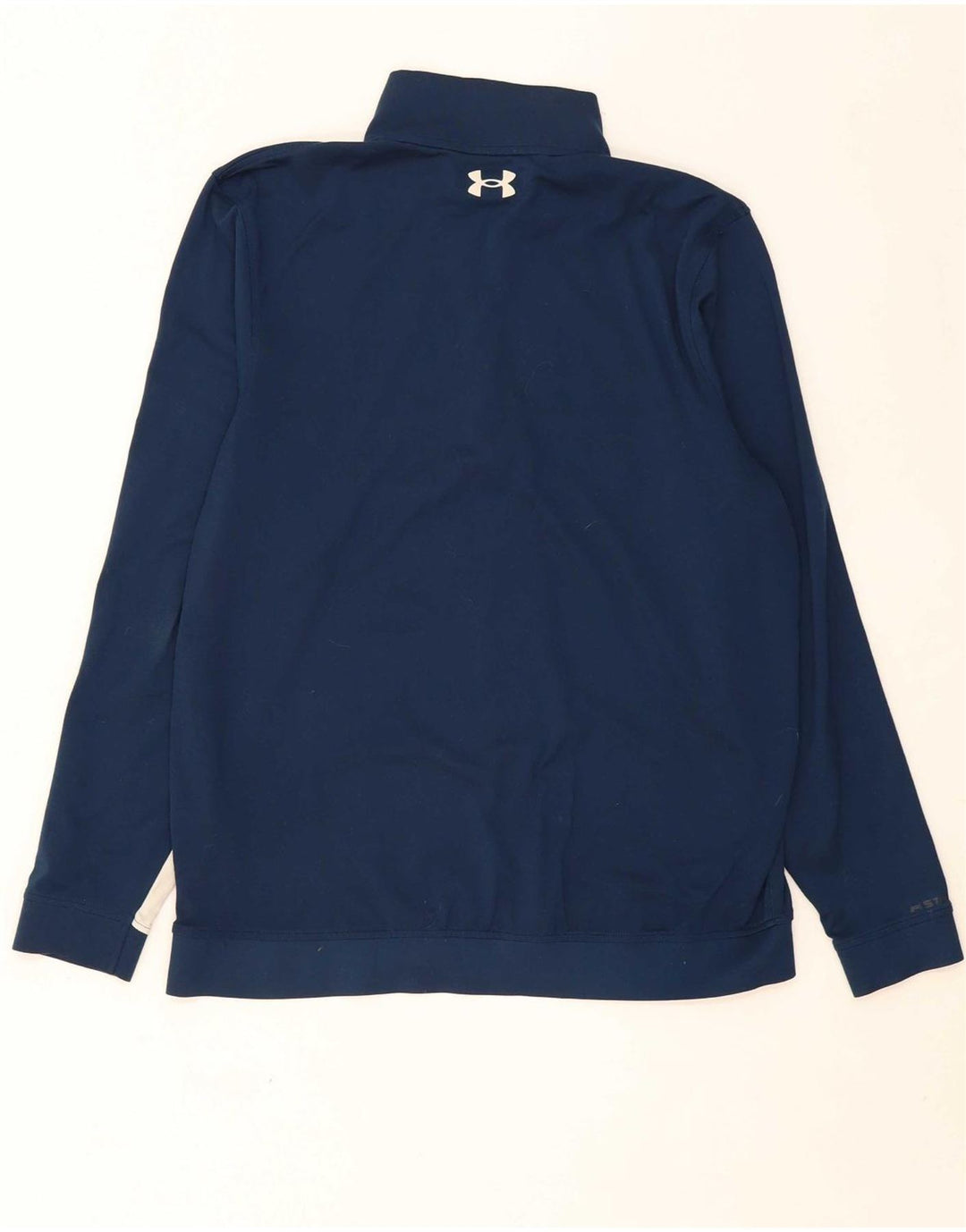 UNDER ARMOUR Mens Pullover Tracksuit Top Medium Navy Blue Colourblock