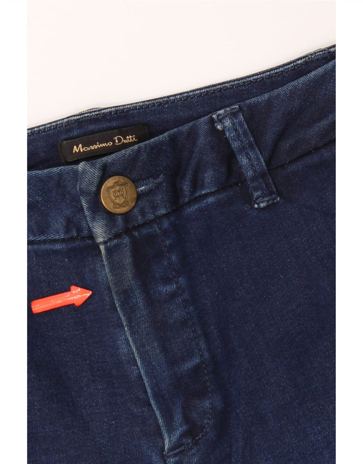 Massimo Dutti Womens Crop Wide Leg Jeans W26 L23 Blue