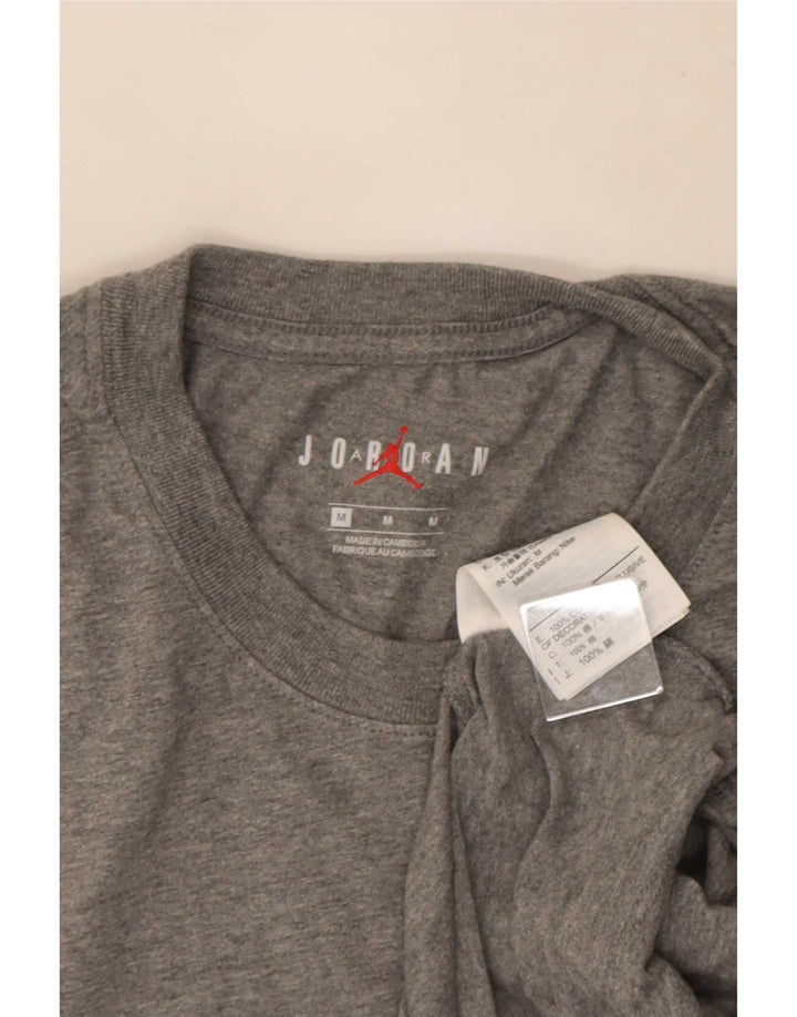 Jordan Mens Graphic T-Shirt Top Medium Grey Cotton