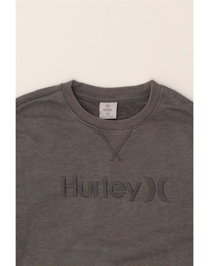 HURLEY Mens Graphic Sweatshirt Jumper Small Grey Cotton | Vintage Hurley | Thrift | Second-Hand Hurley | Used Clothing | Messina Hembry 