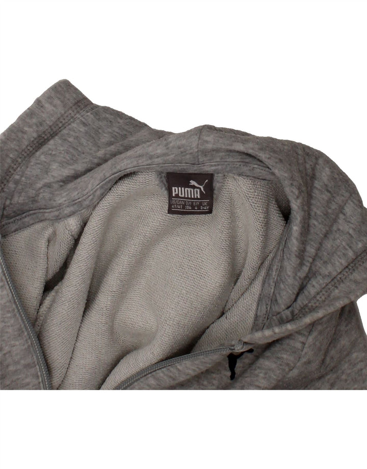 PUMA Boys Zip Hoodie Sweater 3-4 Years Grey Cotton Vintage Puma and Second-Hand Puma from Messina Hembry 