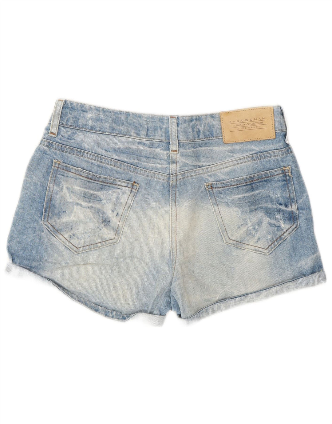 Zara Womens Denim Shorts EU 36 XS W26  Blue