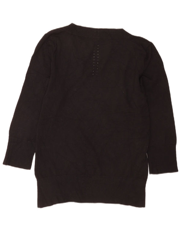 Coast Womens 3/4 Sleeve Boat Neck Jumper Sweater UK 16 Large Black