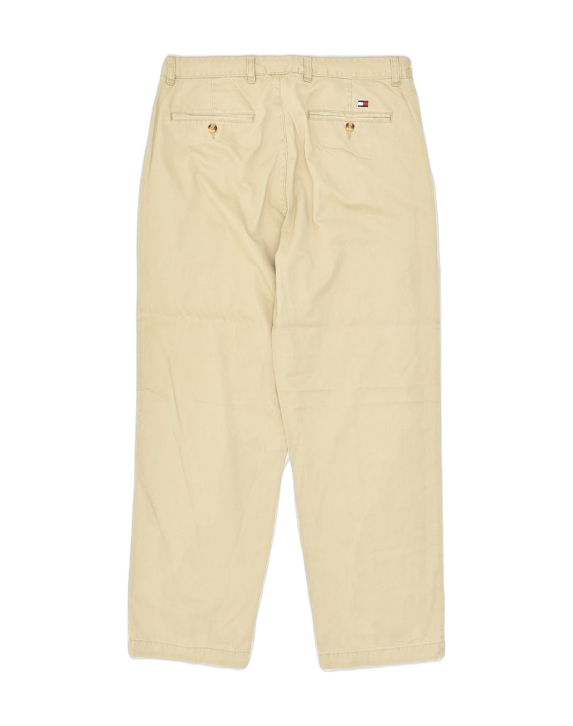 TOMMY HILFIGER Mens Straight Chino Trousers W33 L30  Beige Cotton | Vintage Tommy Hilfiger | Thrift | Second-Hand Tommy Hilfiger | Used Clothing | Messina Hembry 