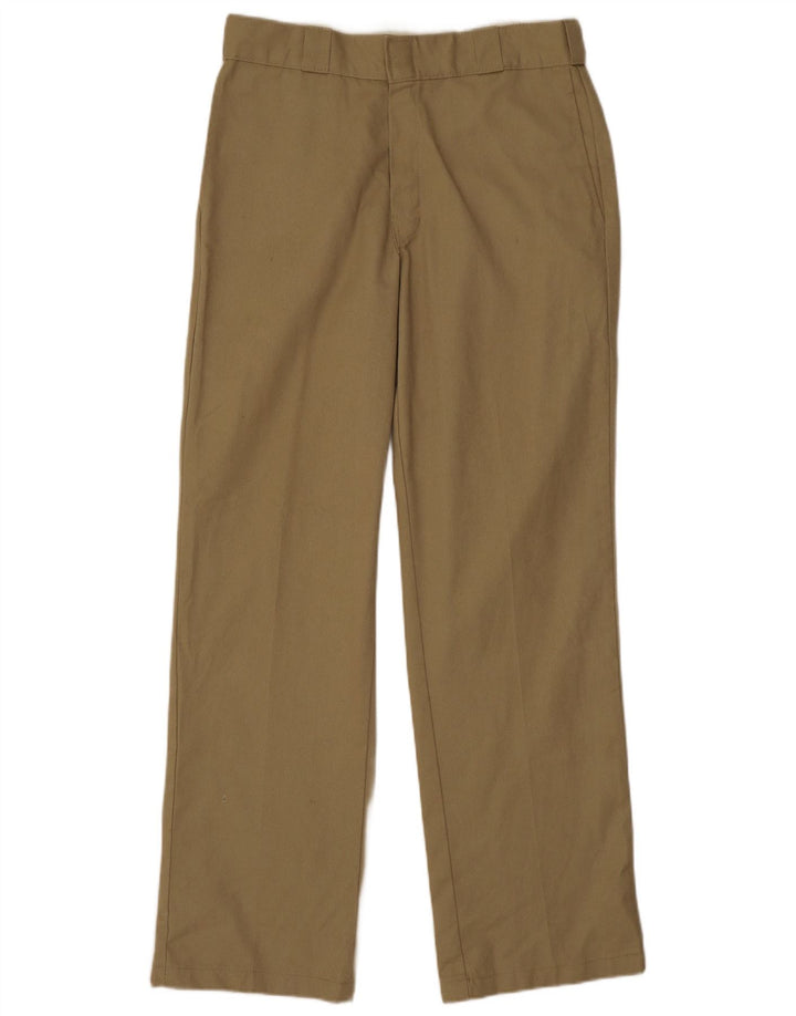 Dickies Mens Straight Chino Trousers W32 L32 Beige Polyester