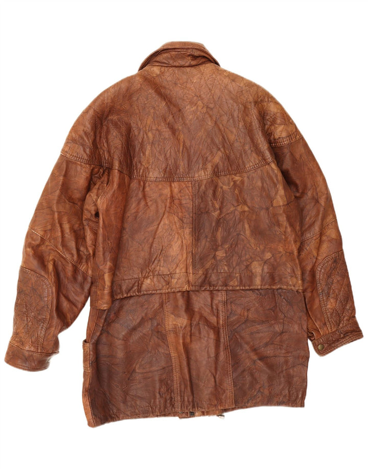 Vintage Mens Leather Jacket UK 40 Large Brown