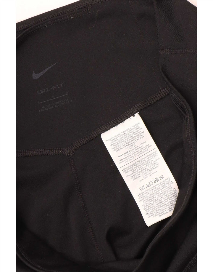 Nike Womens Dri Fit Leggings UK 16 Large Black Polyester