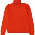 Zara Womens Roll Neck Jumper Sweater UK 14 Large Orange Rayon