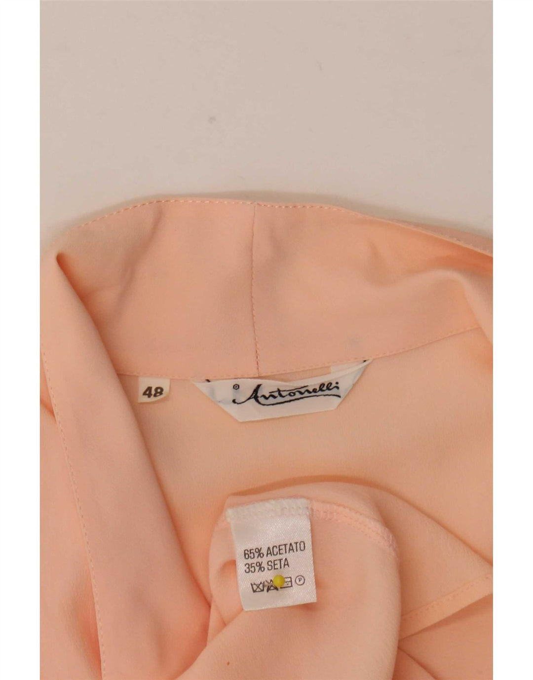 Antonelli Womens Shirt Blouse IT 48 XL Pink Acetate