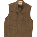 IVY OXFORD Mens Utility Gilet IT 50 Large Brown Polyester Vintage Ivy Oxford and Second-Hand Ivy Oxford from Messina Hembry 