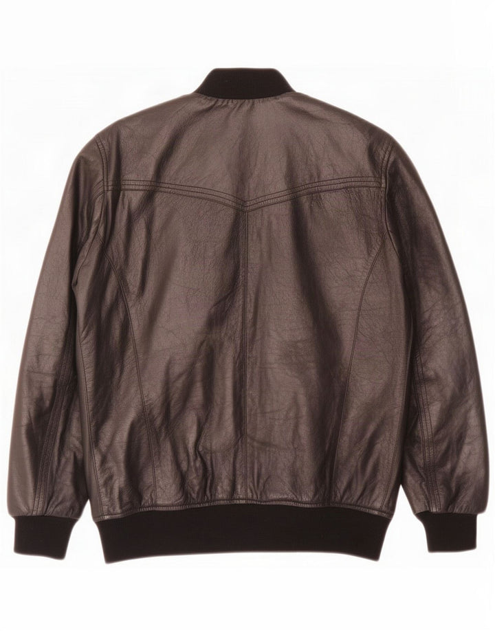 Daniele Alessandrini Mens Leather Jacket UK 38 Medium Black