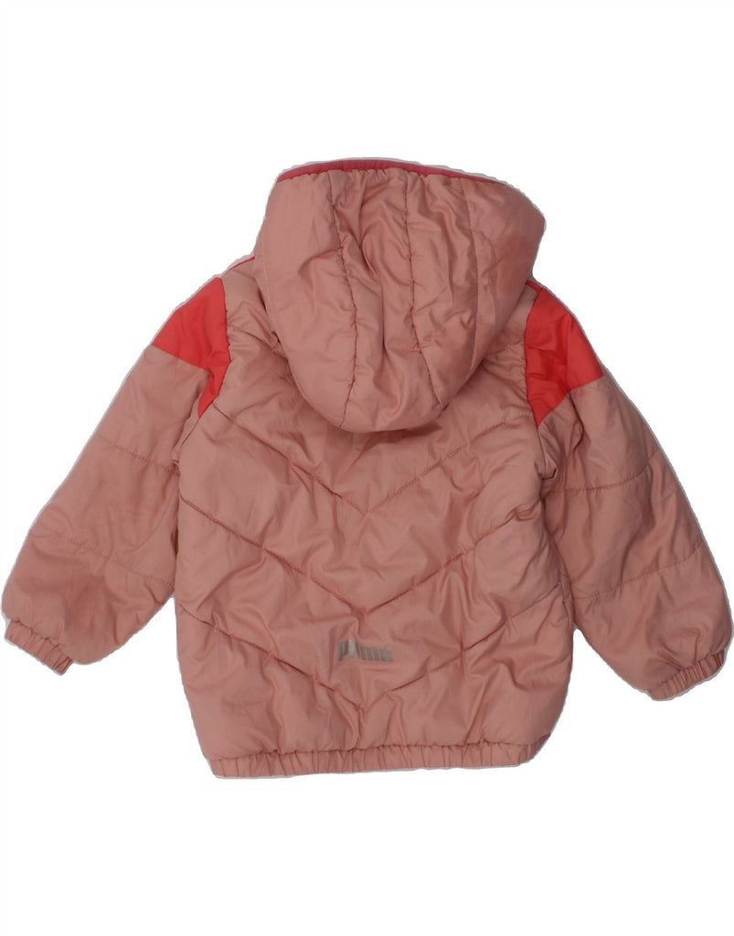 PUMA Baby Boys Hooded Padded Jacket 9-12 Months Brown Polyester | Vintage Puma | Thrift | Second-Hand Puma | Used Clothing | Messina Hembry 